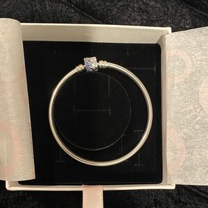 Pandora Silver Bracelet with Blue Charm